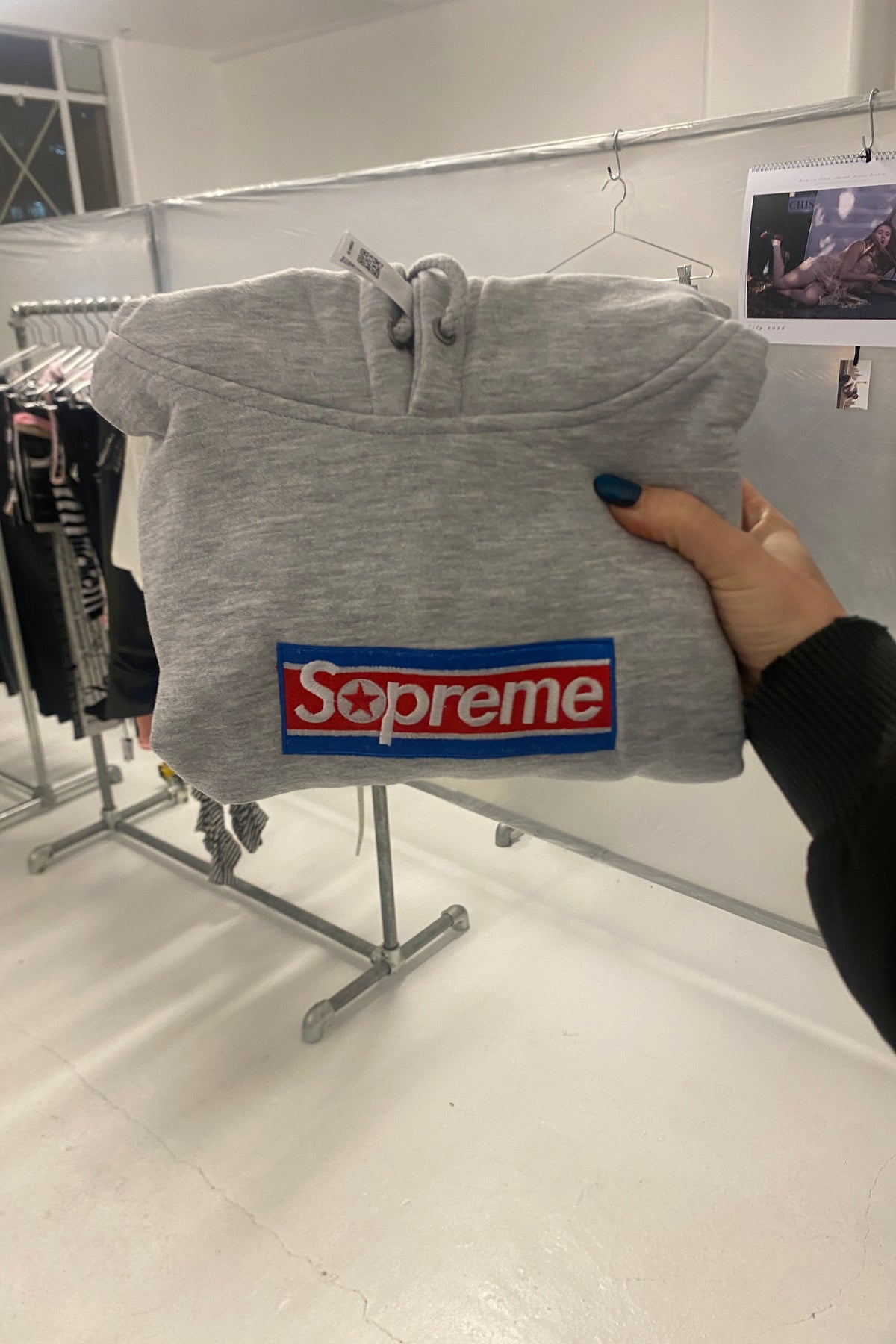 Questionable Life Decisions Box Logo Hoodie / Grey or White | distal phalanx
