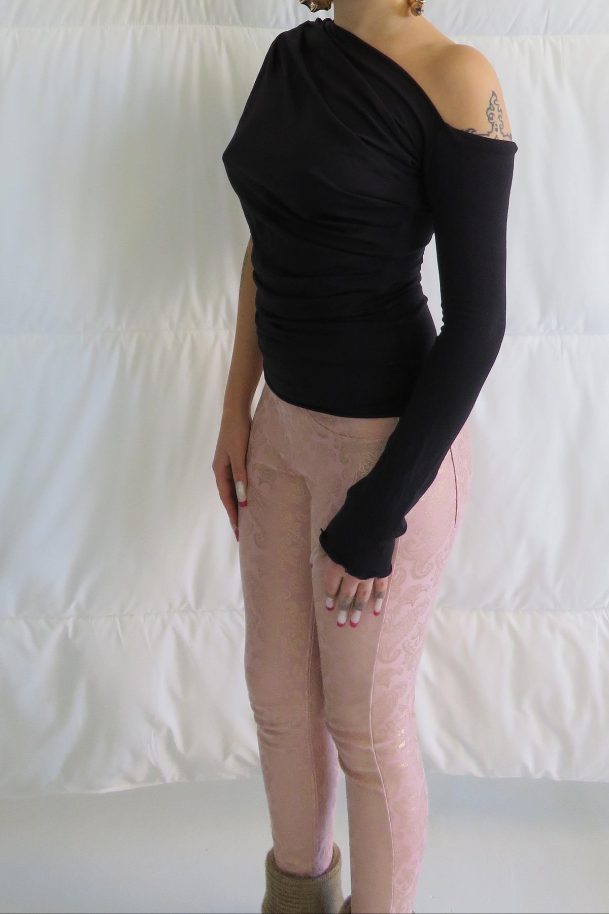 BYBL BY BETTINA LIANO Falling Drape Top / Black or Navy | distal phalanx