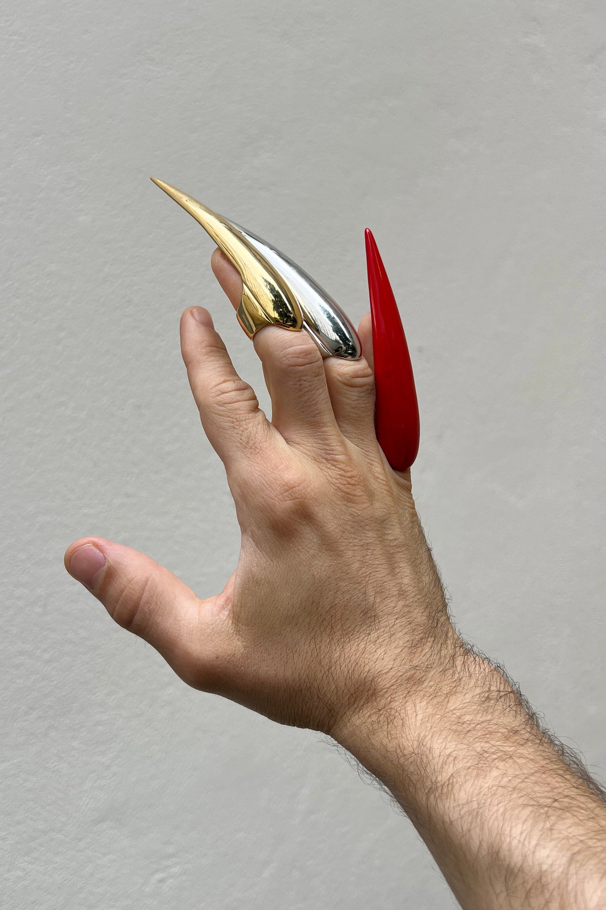 HUGO KREIT Nail Ring / Red | distal phalanx