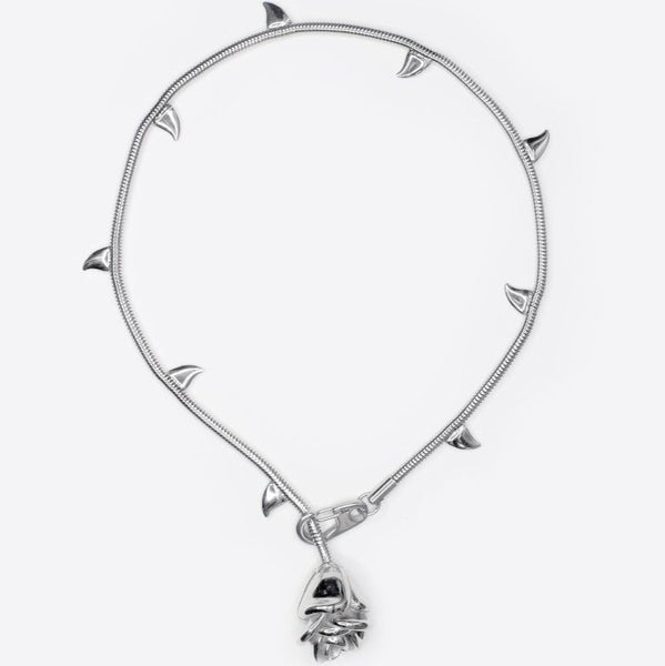 Marland Backus Silver Rosebud Necklace | distal phalanx