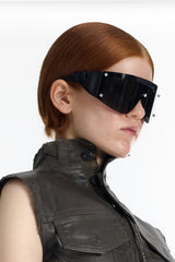 Gem Stud Knotted Sunglasses / Black