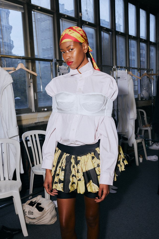 Chain Print Silk Scarf / Blue, Black or Red