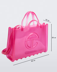 Large Jelly Shopper / Clear Pink