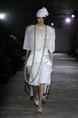 Shoulder Pad Tall Tee / White [LAST ONE]