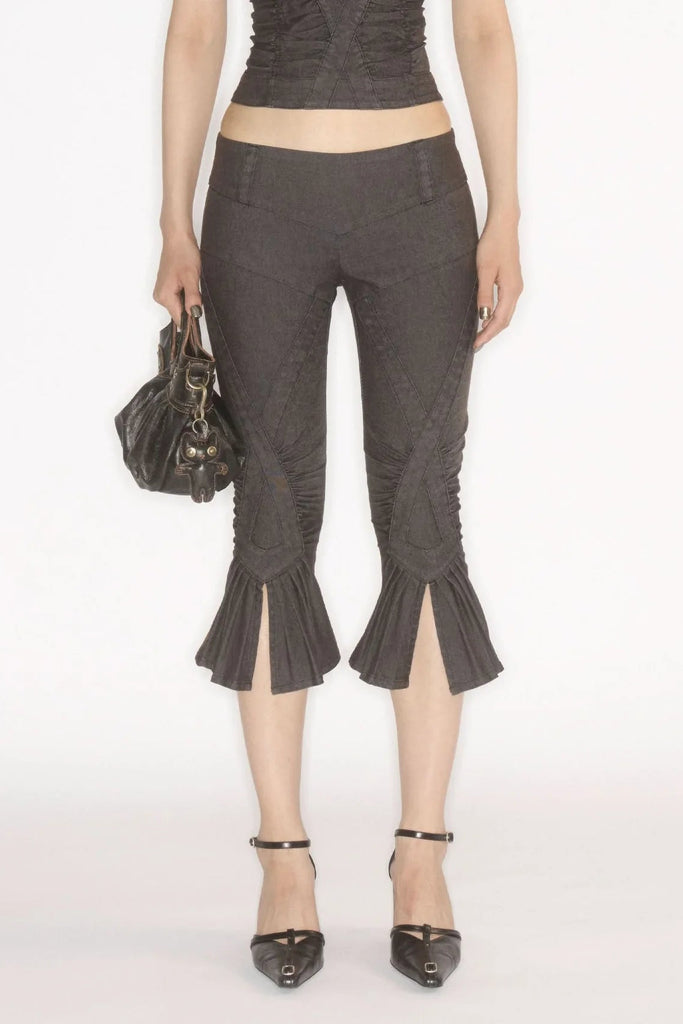 Slit Flared Capri