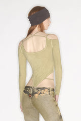Halter Leotard / Washed Olive