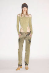 Halter Leotard / Washed Olive