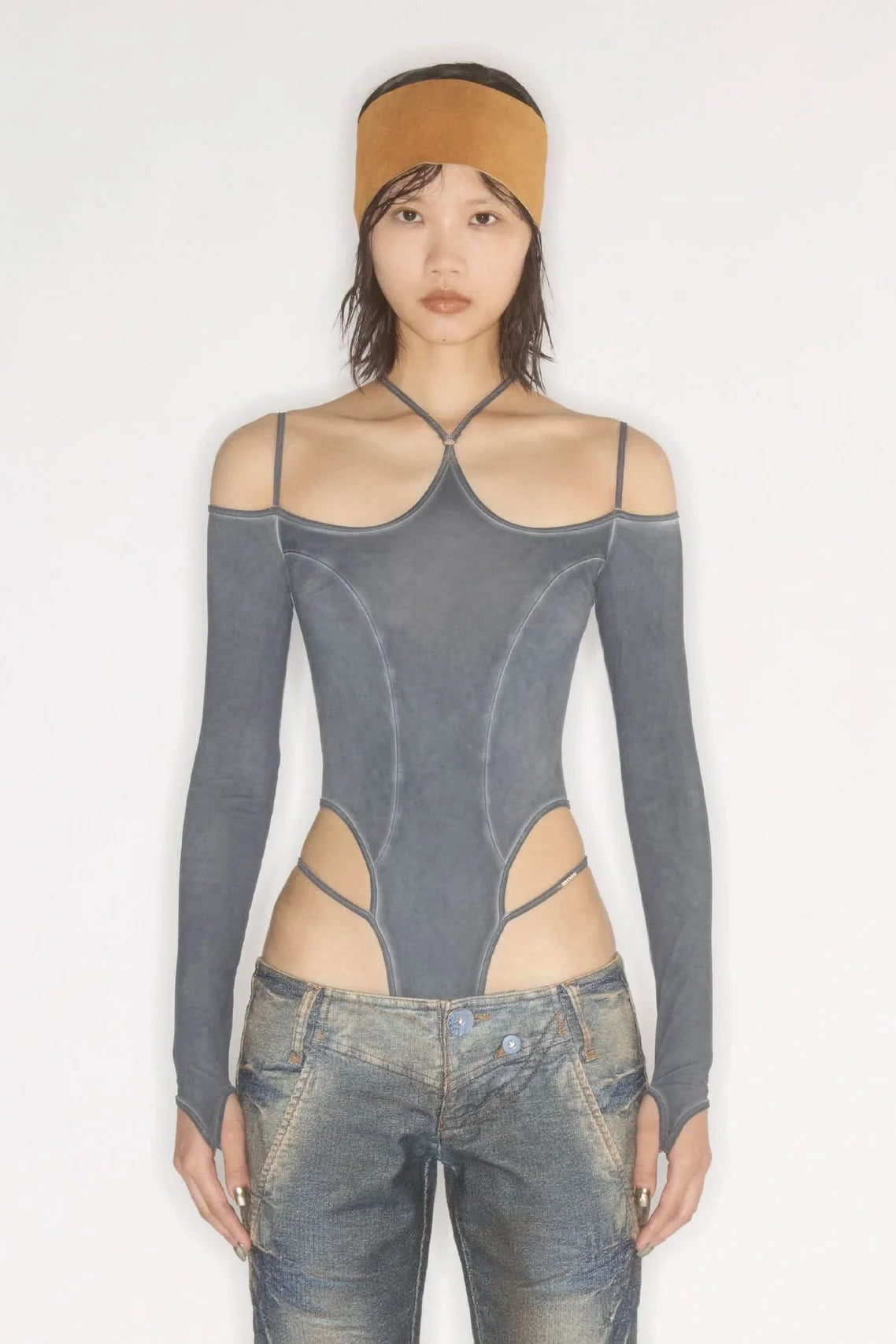Miss Sixty x KNWLS Halter Leotard / Retro Blue | distal phalanx