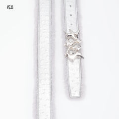 PILI Faux Fur Belt / Silver