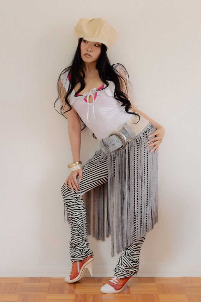 Gathered Leggings / New Stripe