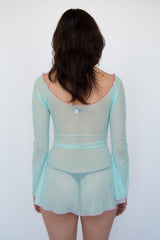 Mesh Babydoll Dress / Candy Blue