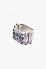 Alan Crocetti Crystallised Armour Ring / Lavender | distal phalanx