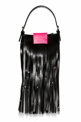 Mini Fringe Bag / Black & Pink [LAST ONE]