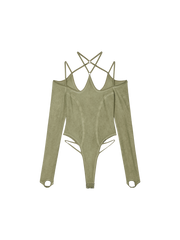 Halter Leotard / Washed Olive