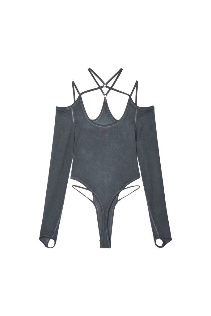 Halter Leotard / Retro Blue