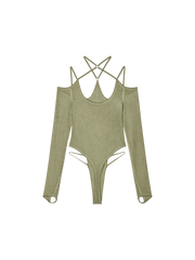 Halter Leotard / Washed Olive