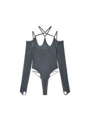 Halter Leotard / Retro Blue