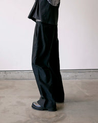 Studded Waistband Black Trouser