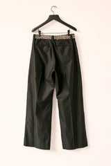 Studded Waistband Black Trouser