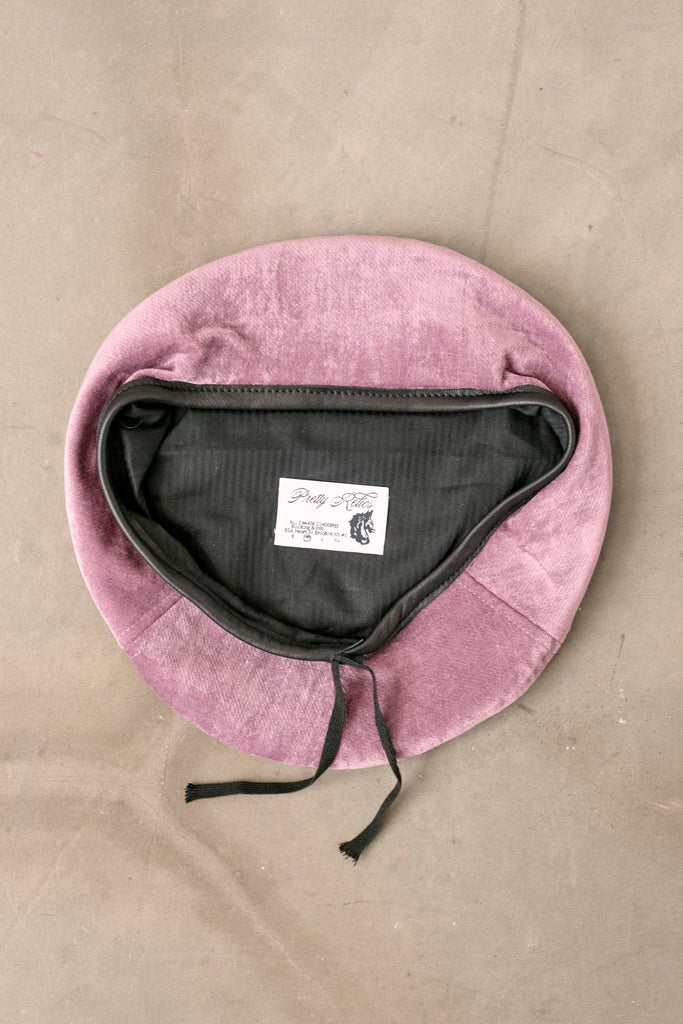 Lavender Velvet Beret