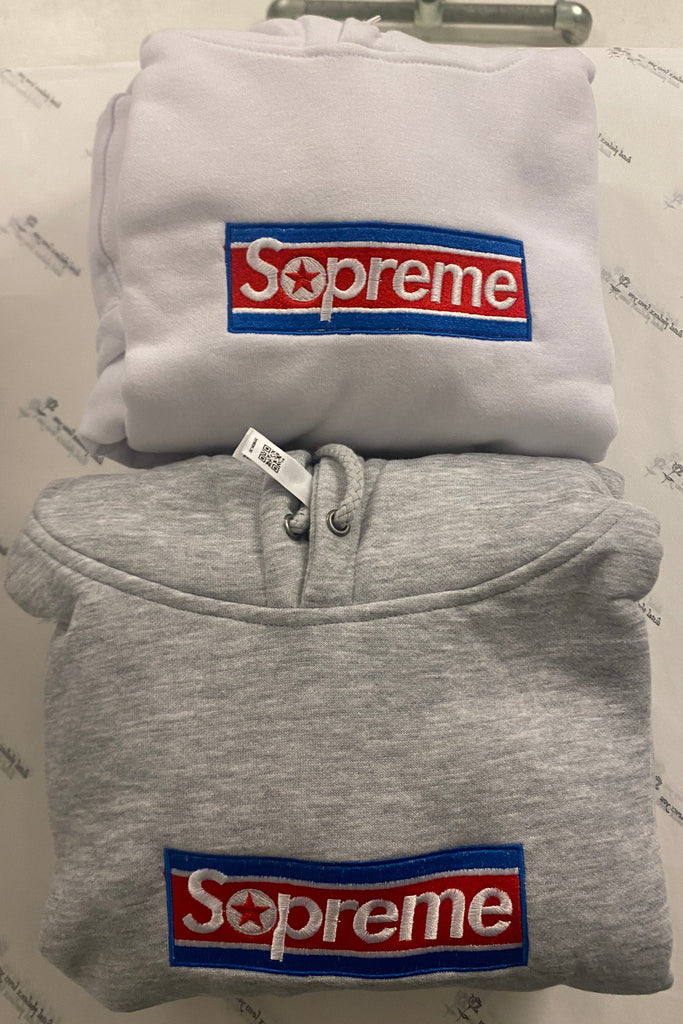 Box Logo Hoodie / Grey or White