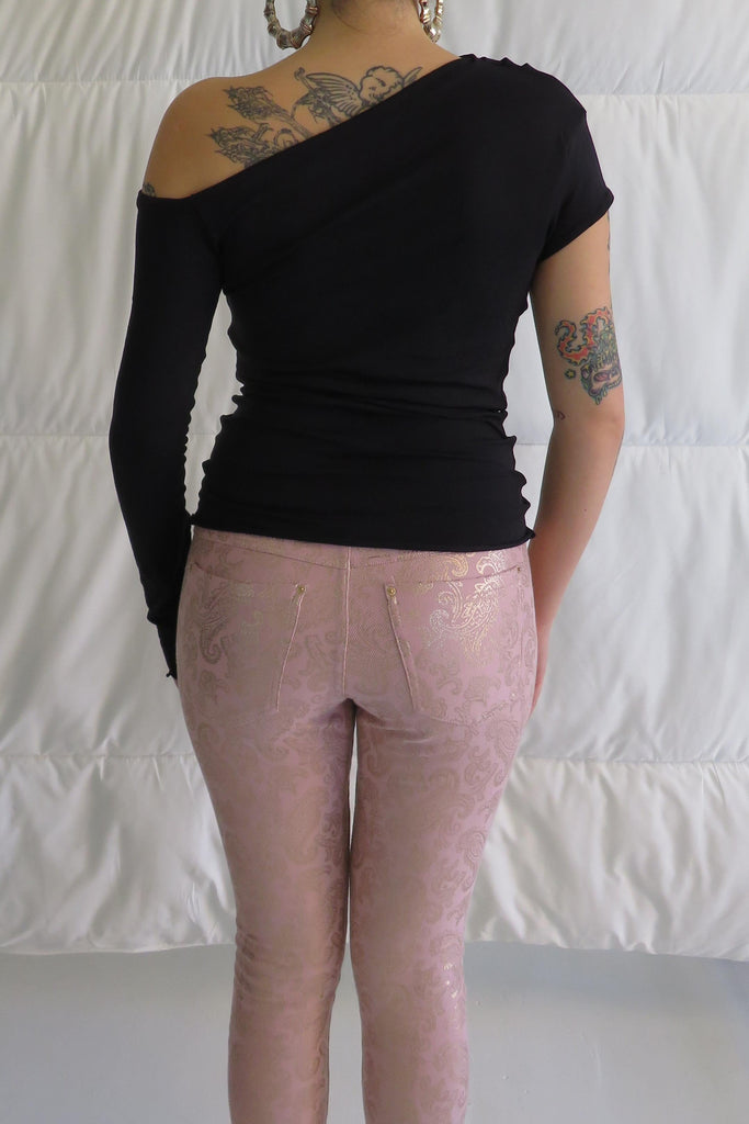 Falling Drape Top / Black or Navy