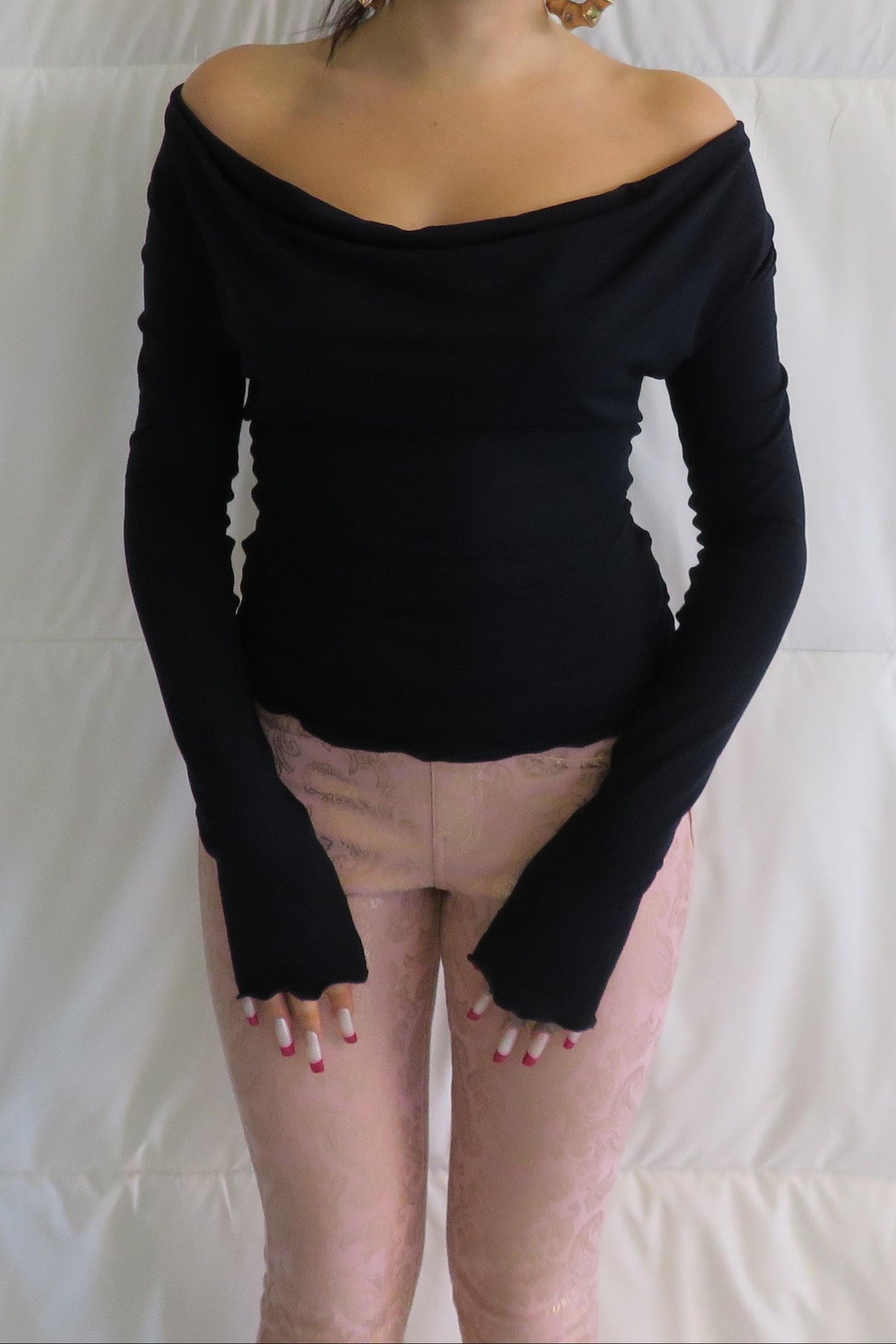 BYBL BY BETTINA LIANO Deep Cowl Top / Black or Navy | distal phalanx