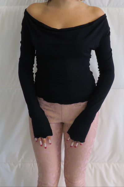 Deep Cowl Top / Black or Navy