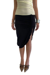 Bubble Drape Skirt / Black