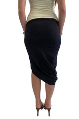 Bubble Drape Skirt / Black