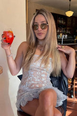 Frilly Tube Dress / Silver