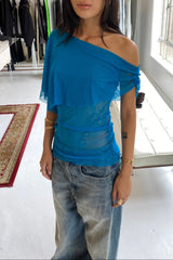 BYBL BY BETTINA LIANO Silk Mesh Shawl Top | distal phalanx