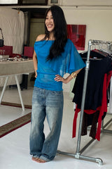 BYBL BY BETTINA LIANO Silk Mesh Shawl Top | distal phalanx