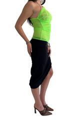 One Shoulder Drape Top / Neon