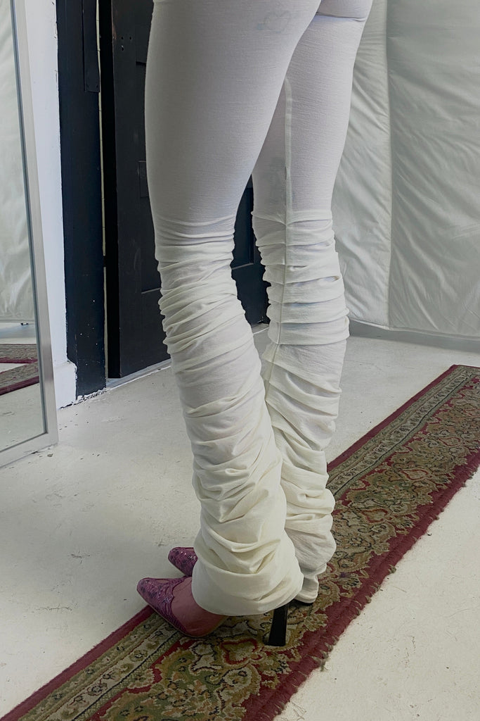 Gathered Leggings / Ivory