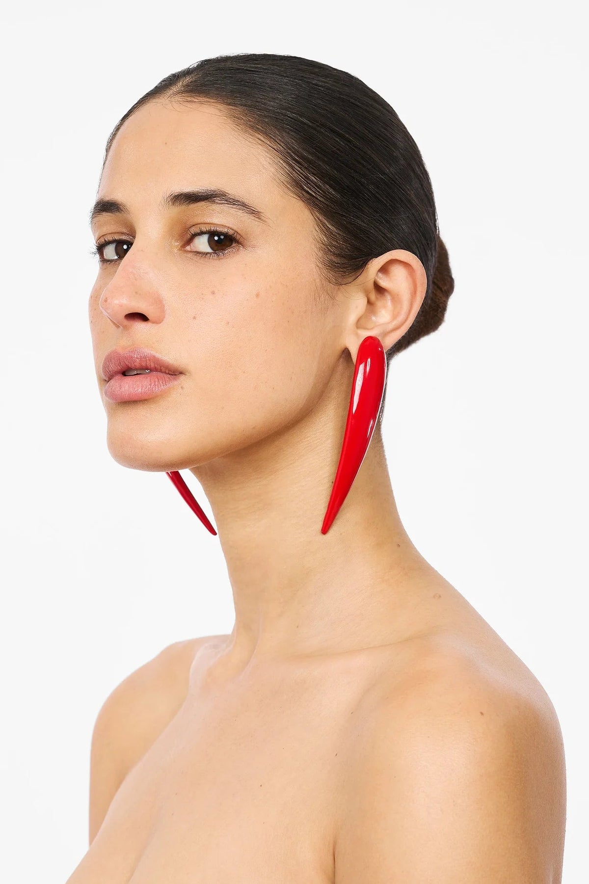 HUGO KREIT Nail Earrings / Red | distal phalanx