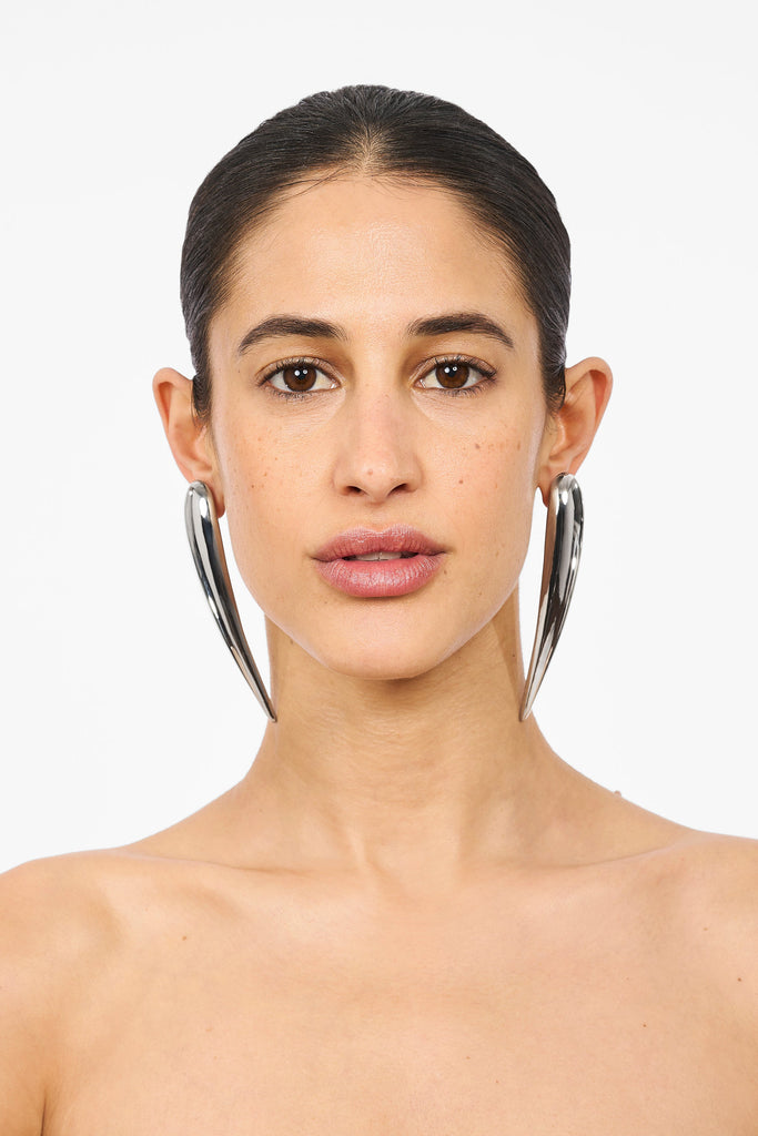 Nail Earrings / Silver