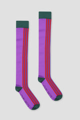 Red Stripe Knee High Socks