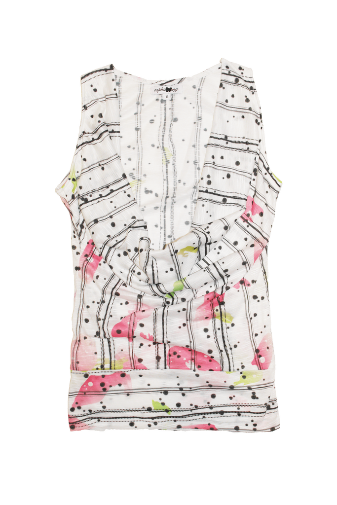 Printed Cowl Neck Top [LAST ONE]