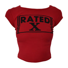 Rated X Baby Tee / Black or Red