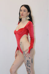 Velour Geotard / Red