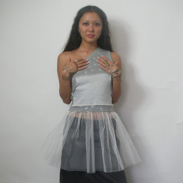Tulle Tank / Grey or Black