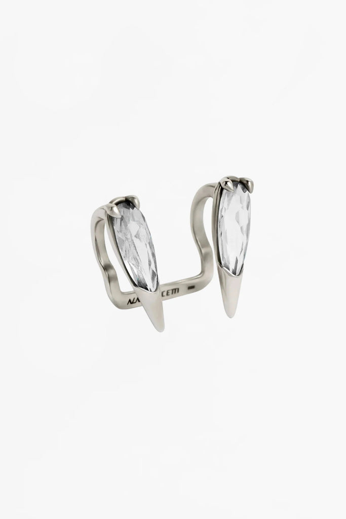 Sharp Viper Ear Mouth Cuff Clear