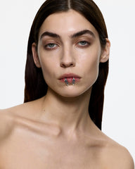Alan Crocetti Sharp Viper Ear Mouth Cuff Aqua | distal phalanx