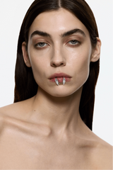 Alan Crocetti Sharp Viper Ear Mouth Cuff Clear | distal phalanx