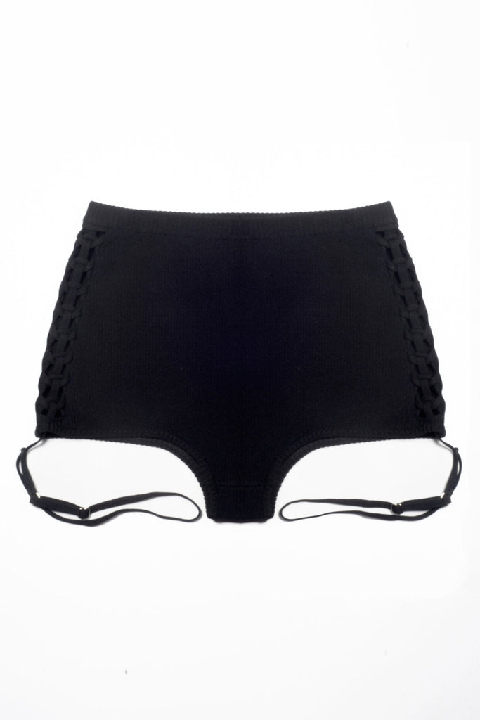 Knotted Knit Hot Pants