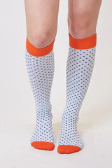 Blue Micro Dot Knee High Socks