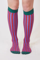 Red Stripe Knee High Socks