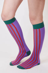 Red Stripe Knee High Socks