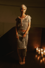 Sophie Wang Corset Maxi Skirt / Grey or Black | distal phalanx